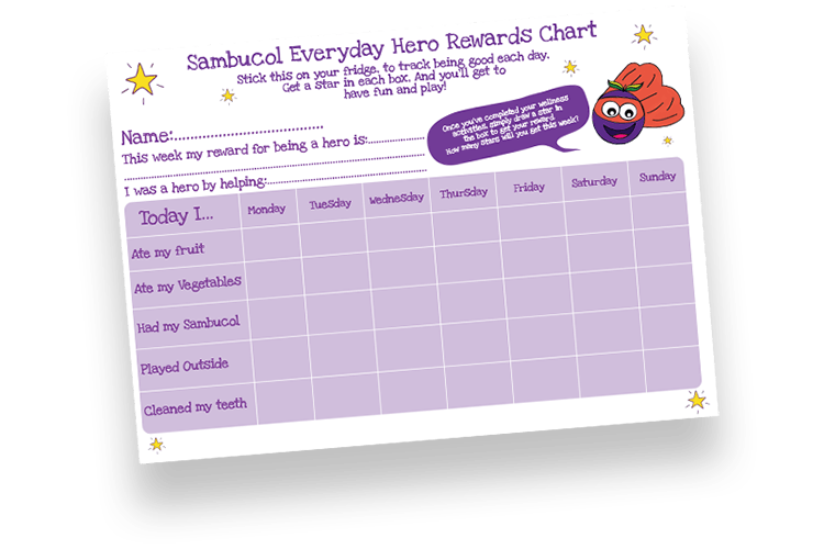 Sambucol Kids Reward Chart